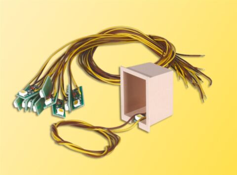 Set iluminare casute, lumina galben
