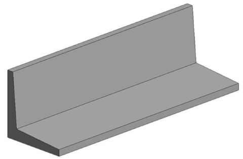Set 4 profile L 2x2 mm alb
