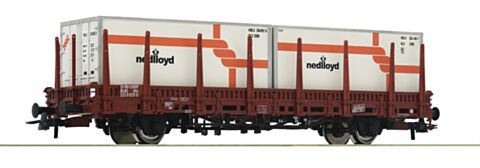 Vagon platforma cu container. NS